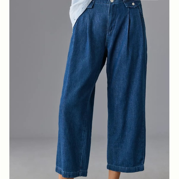 NWT Pilcro by Anthropologie Mid-Rise Pleated Trouser Jean. Size 31 - Picture 2 of 12